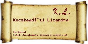 Kecskeméti Lizandra névjegykártya